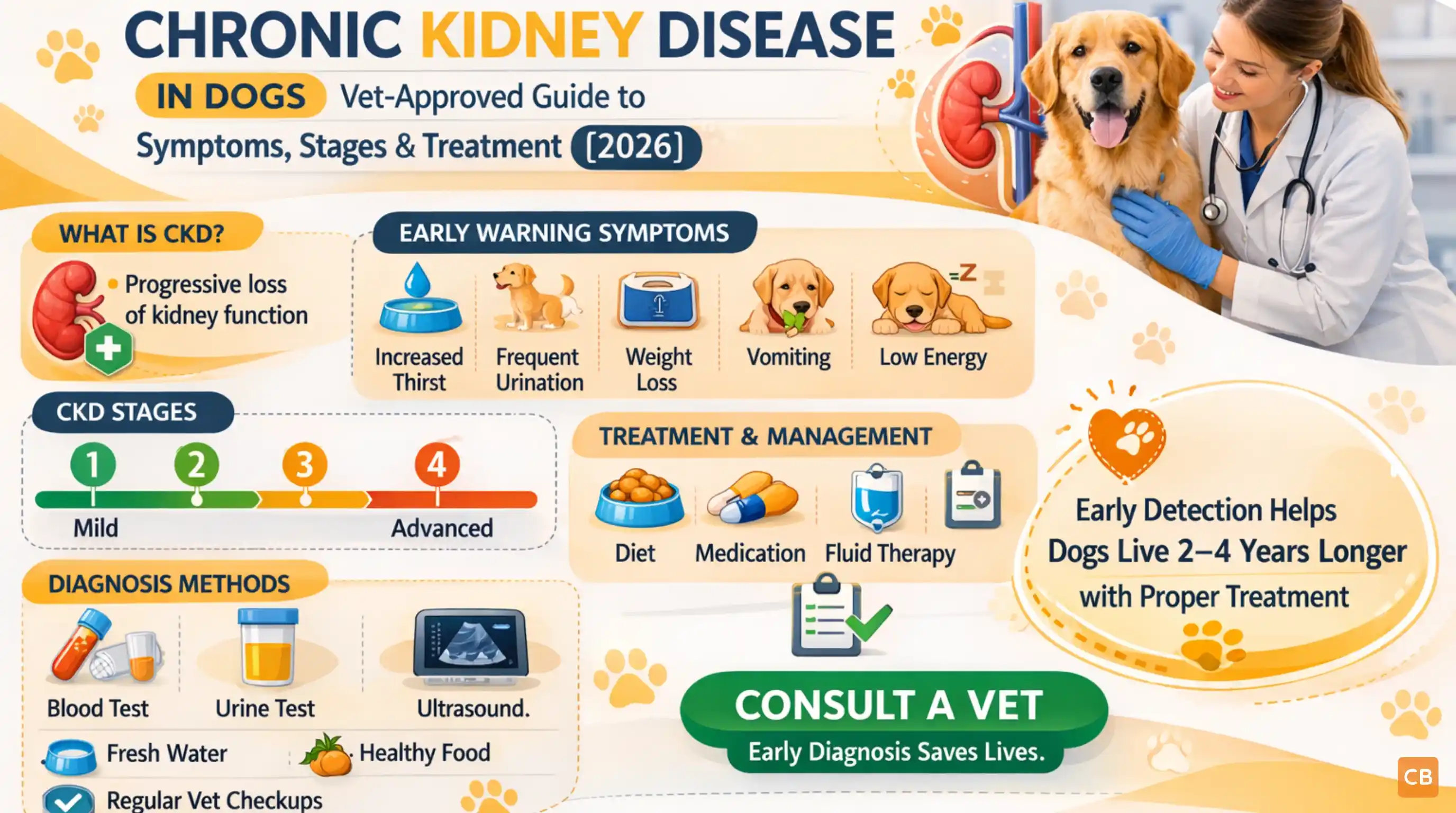 Chronic Kidney Disease in Dogs: Symptoms, Stages & Care